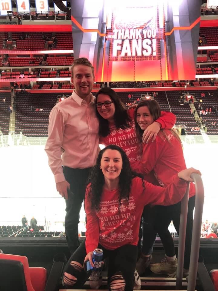 Kaylee and Josh met in August of 2018 and started officially dating in October 2018. This was their first hockey game together.