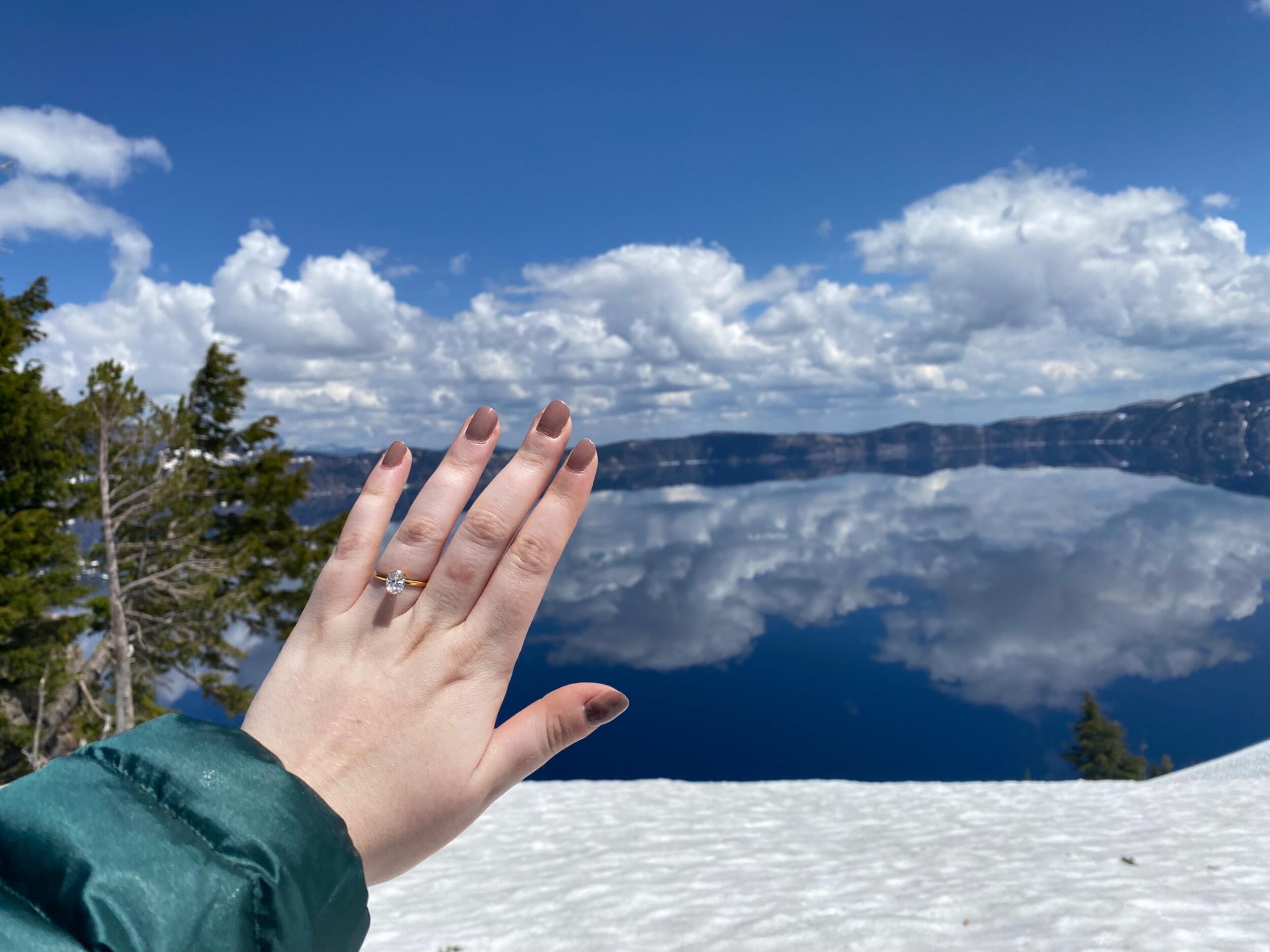 Oh and on the trip we went to the stunning Crater Lake, Oregon and this happened - she said yes!!!!!