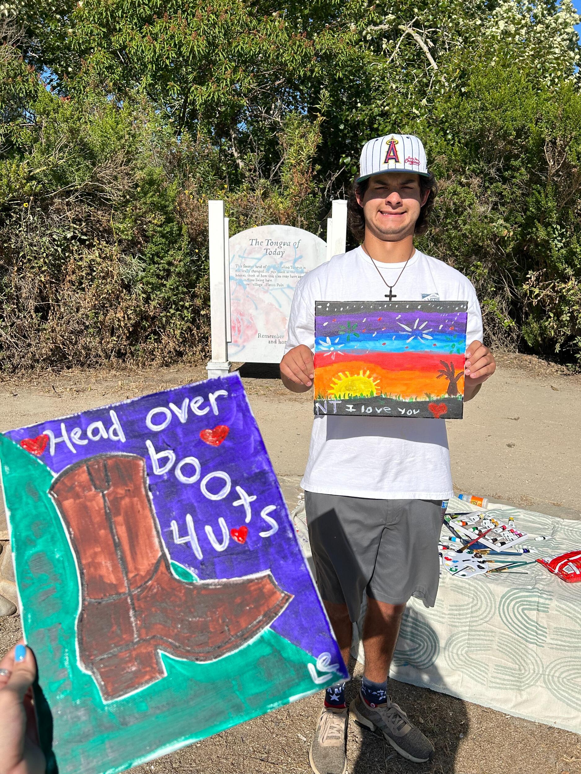 Painted in Gum Grove Park (where we got engaged)!