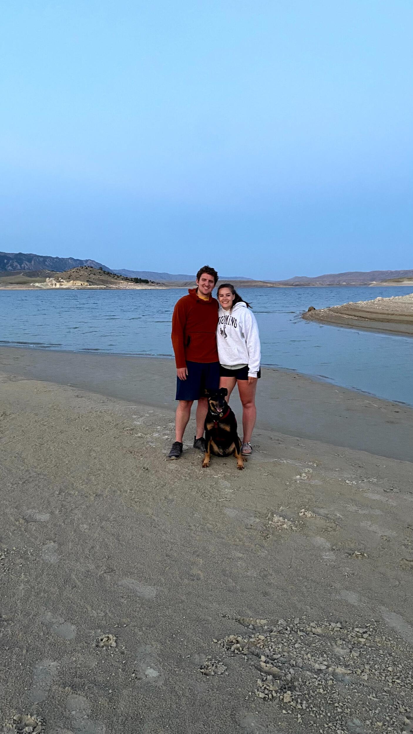 Kyle, Kiana and Walker at Seminoe State Park, Wyoming.