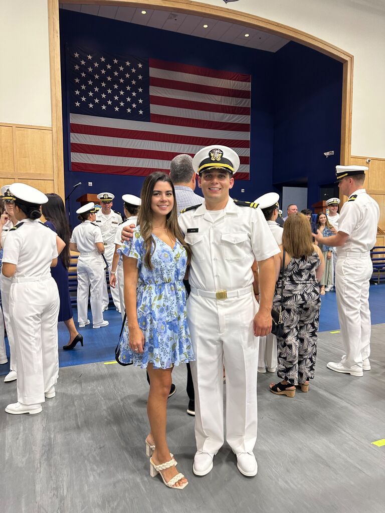 After spending six long weeks apart from each other, we met in Rhode Island for the Officer graduation ceremony