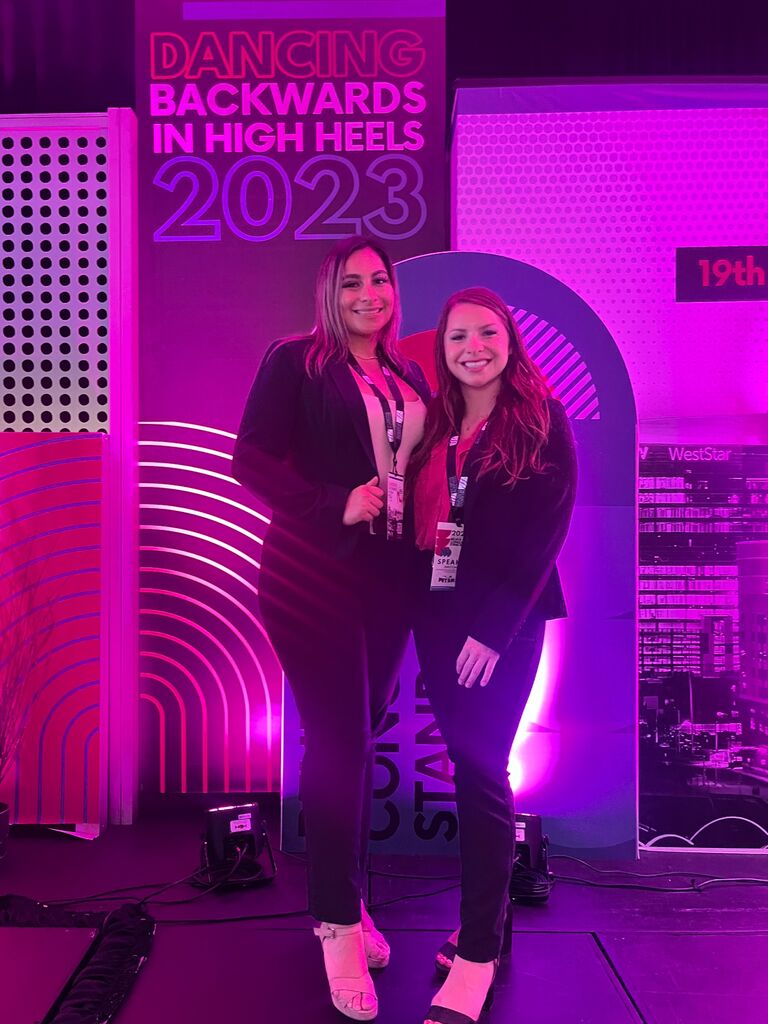 Attended the 19th Annual International Women's Business Symposium representing our companies as guest speakers. Alexis was not a fan of wearing heels!