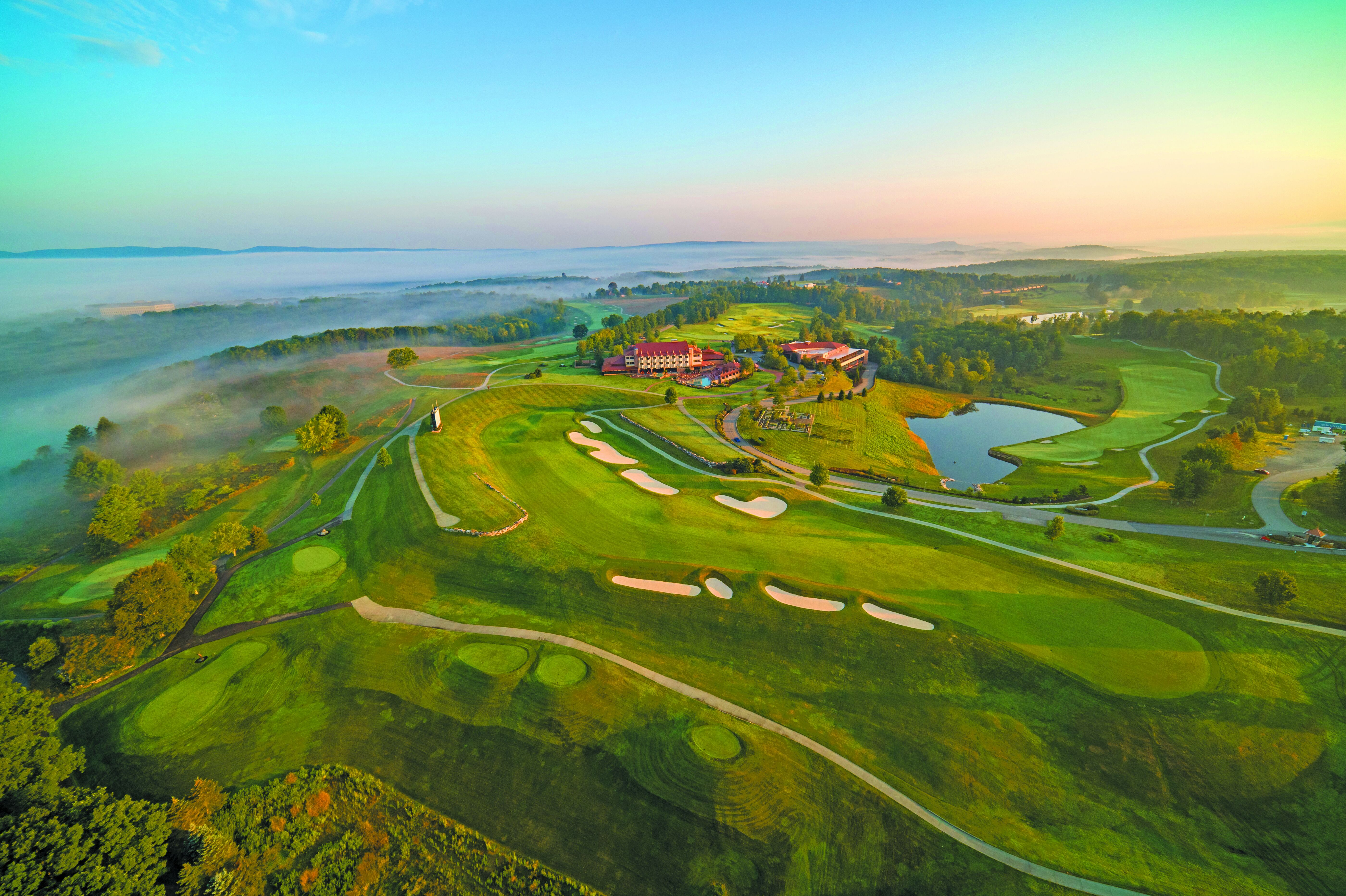 poconos bachelor party golf course gorgeous aerial photo
