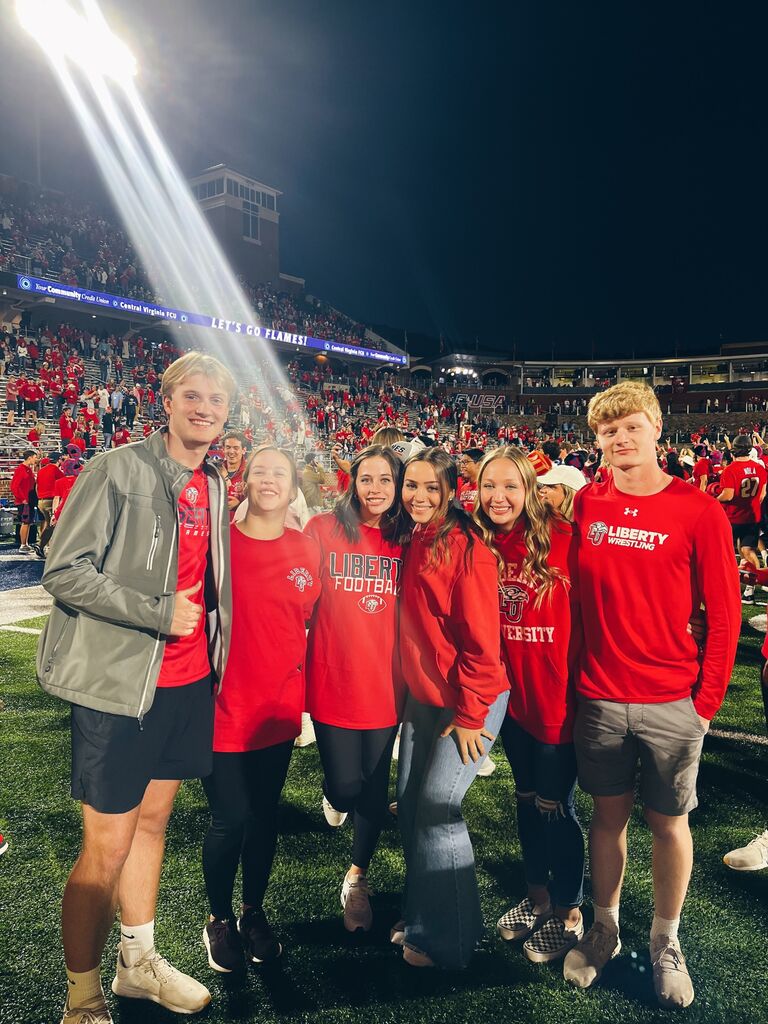 Watched LU beat BYU together!