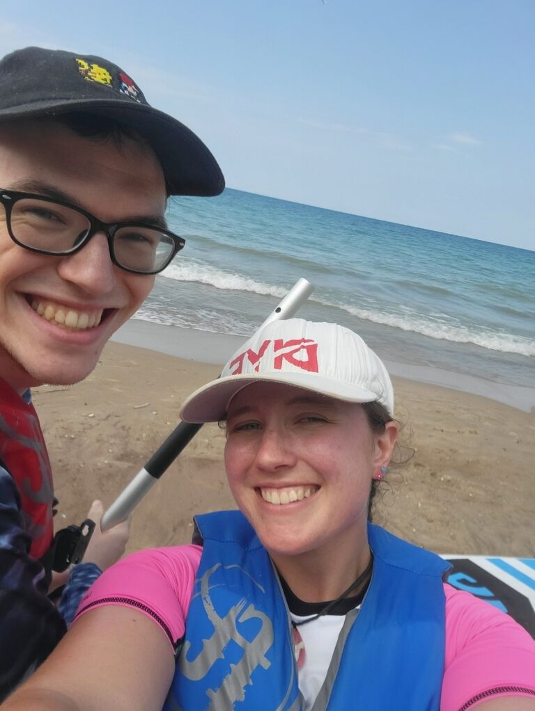 Paddleboarding/ kayaking Lake Michigan
