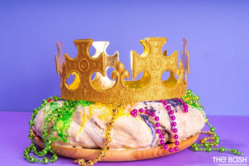 King Cake Mardi Gras Zoom Background