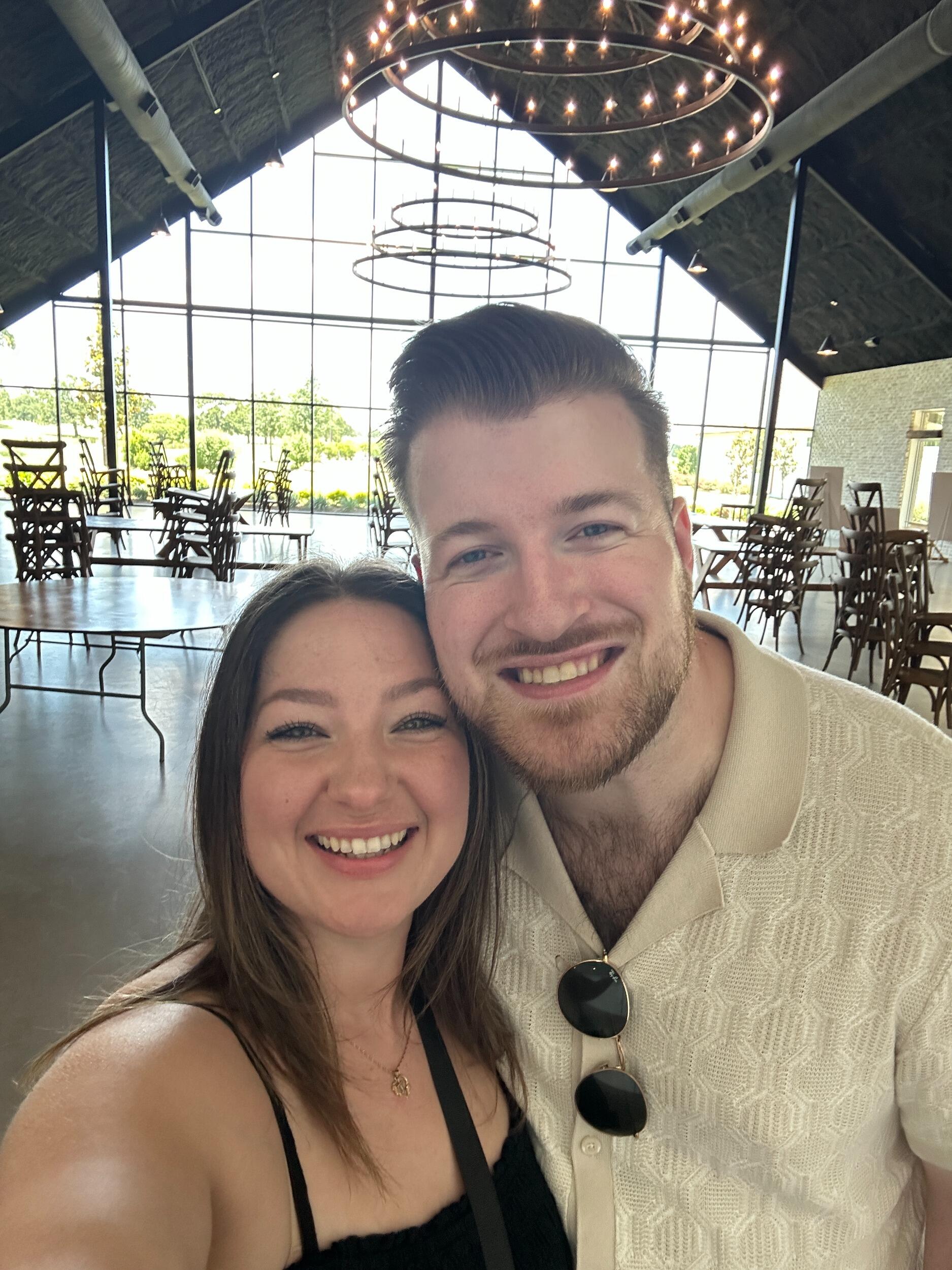 When we toured our venue!