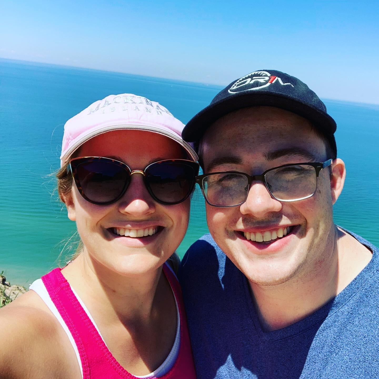 Reunited after six weeks of isolation at the start of the pandemic. We celebrated by going camping near Manistee, MI for a long weekend.