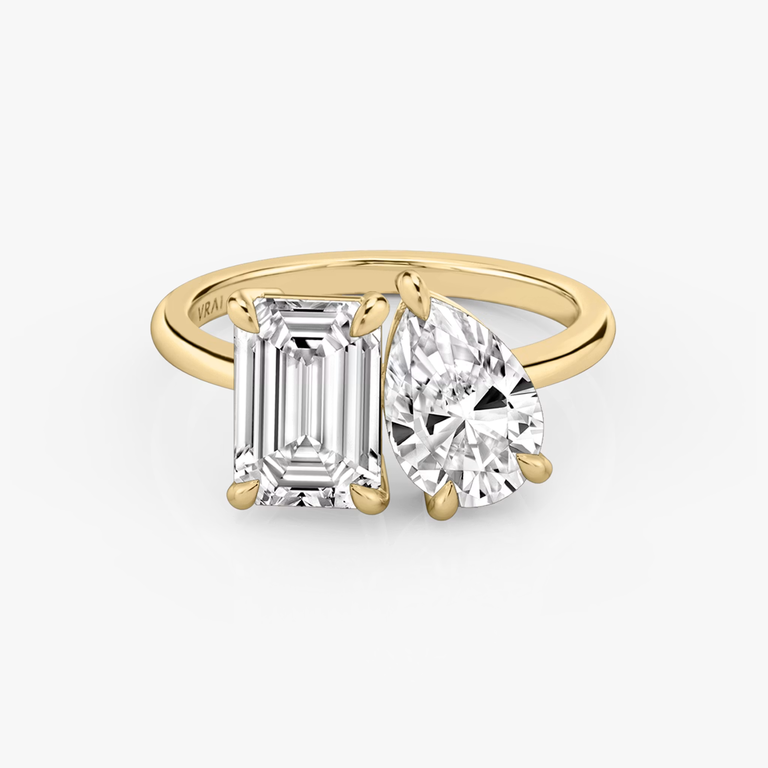 VRAI toi et moi engagement ring