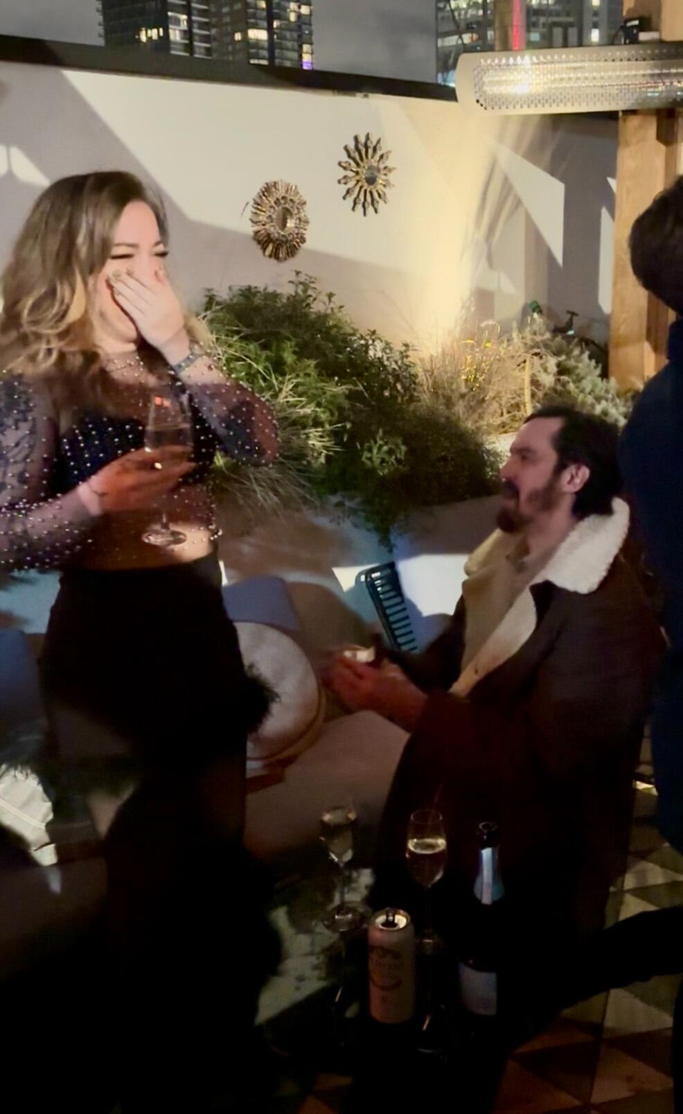 Yadda, yadda, they were in love and living their best lives together when Chris proposed on a lil' rooftop in London under the fireworks at midnight, ten years after they met!