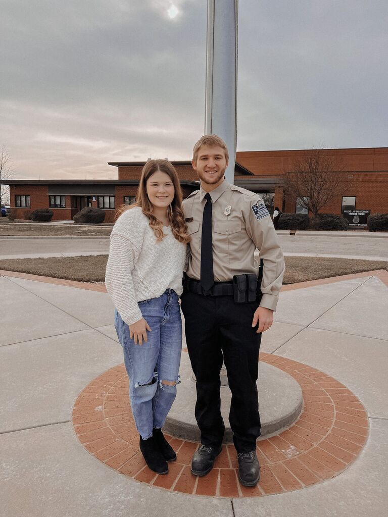 Dray's graduation from the Kansas Law Enforcement Training Center in Hutchison, KS