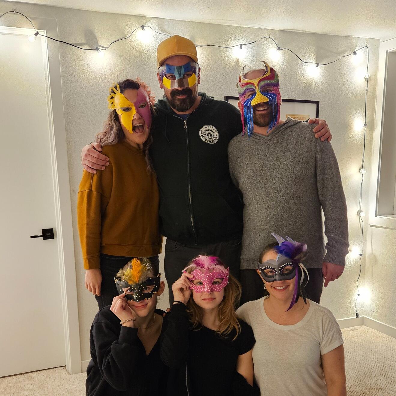 The Minnis family comes to Portland for a New Year Masquerade (and karaoke)!
