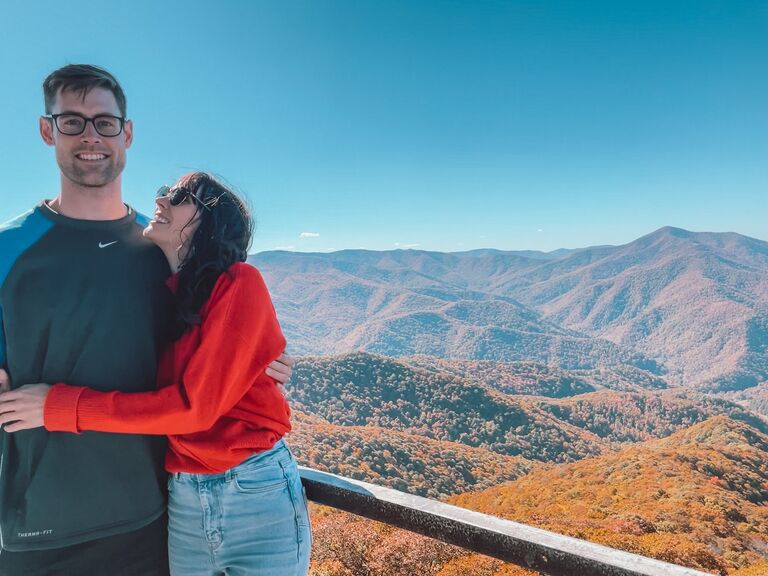 Drew and Allie's first trip--one of many! They begin their journey of road tripping to as many major cities within driving distance of Atlanta. Here they are in Asheville, NC! 