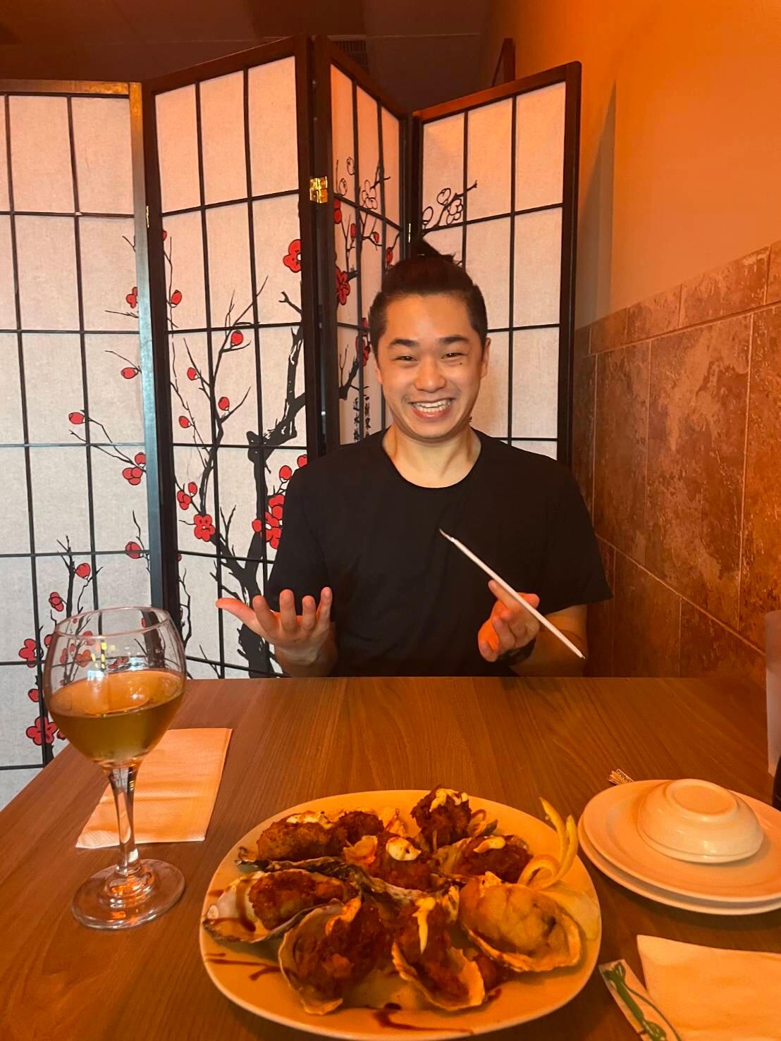 We quickly bonded over our love for food...