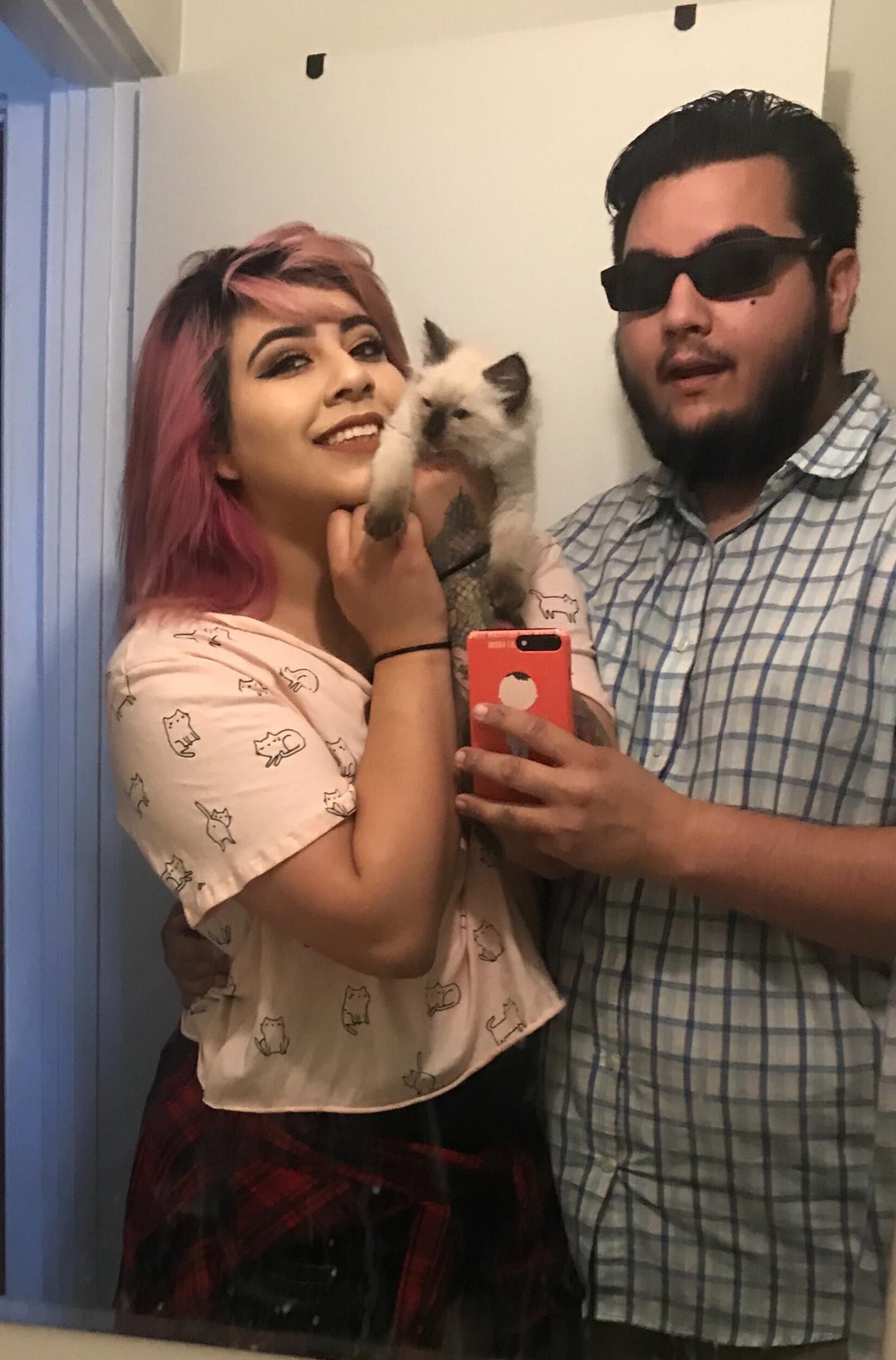 Our first pet chosen together, Sancho!