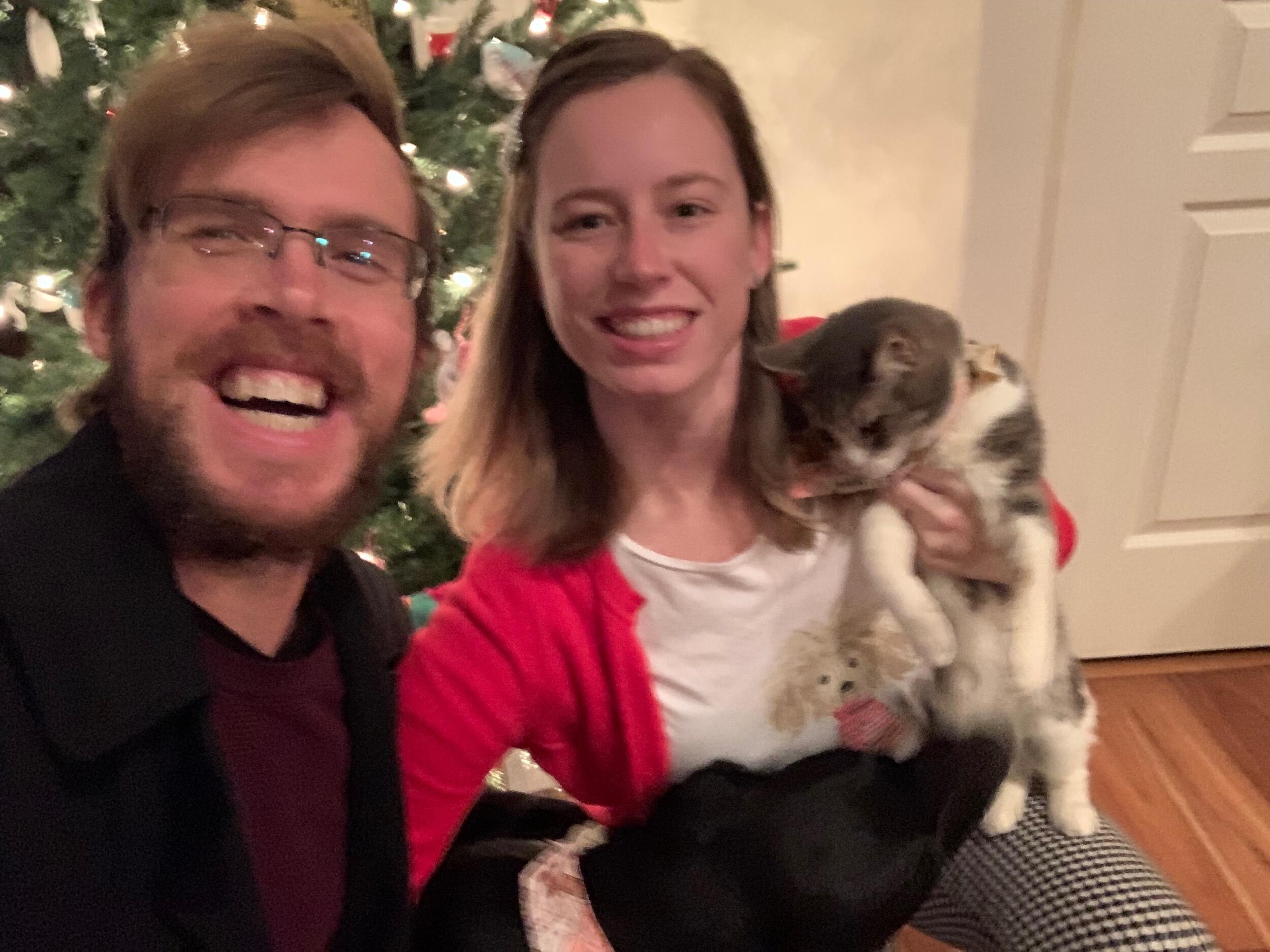 We celebrated our first Christmas together on our own. 