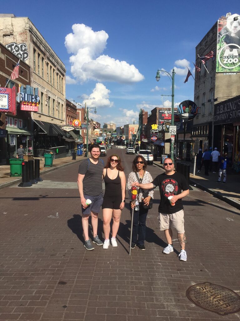 First post-COVID trip: Memphis and Nashville! Featured: random people they never saw again.