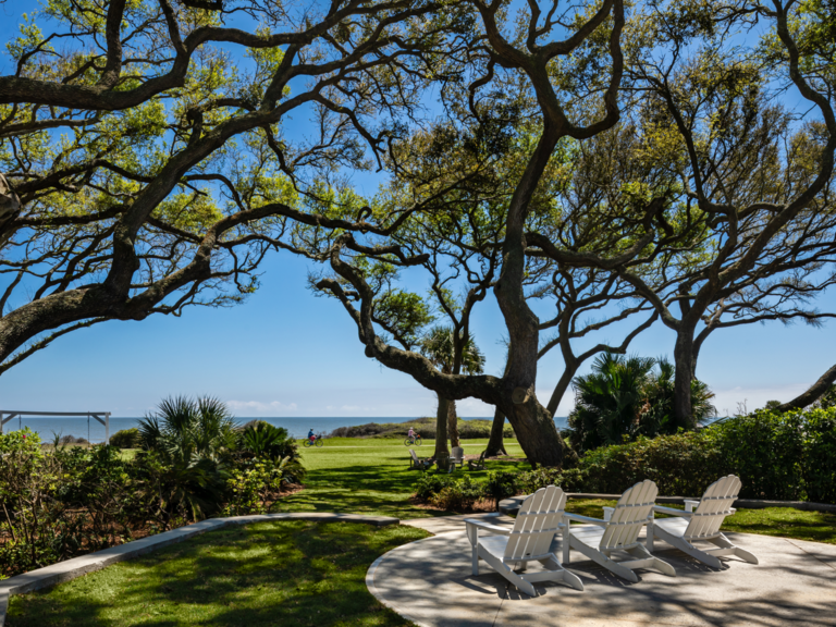view from the adirondack chairs at Beachview Club Hotel