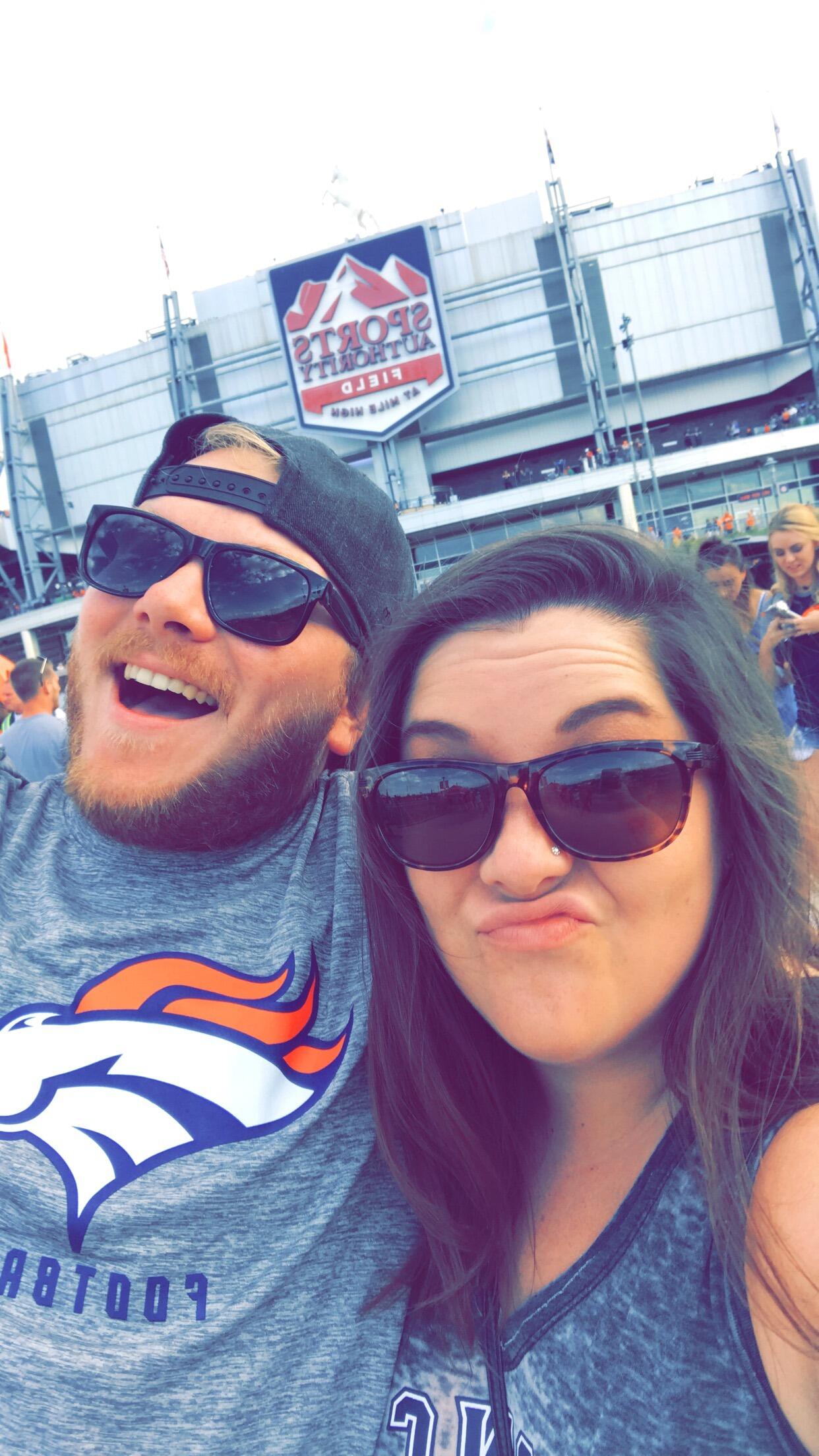 Bill's first Bronco game!