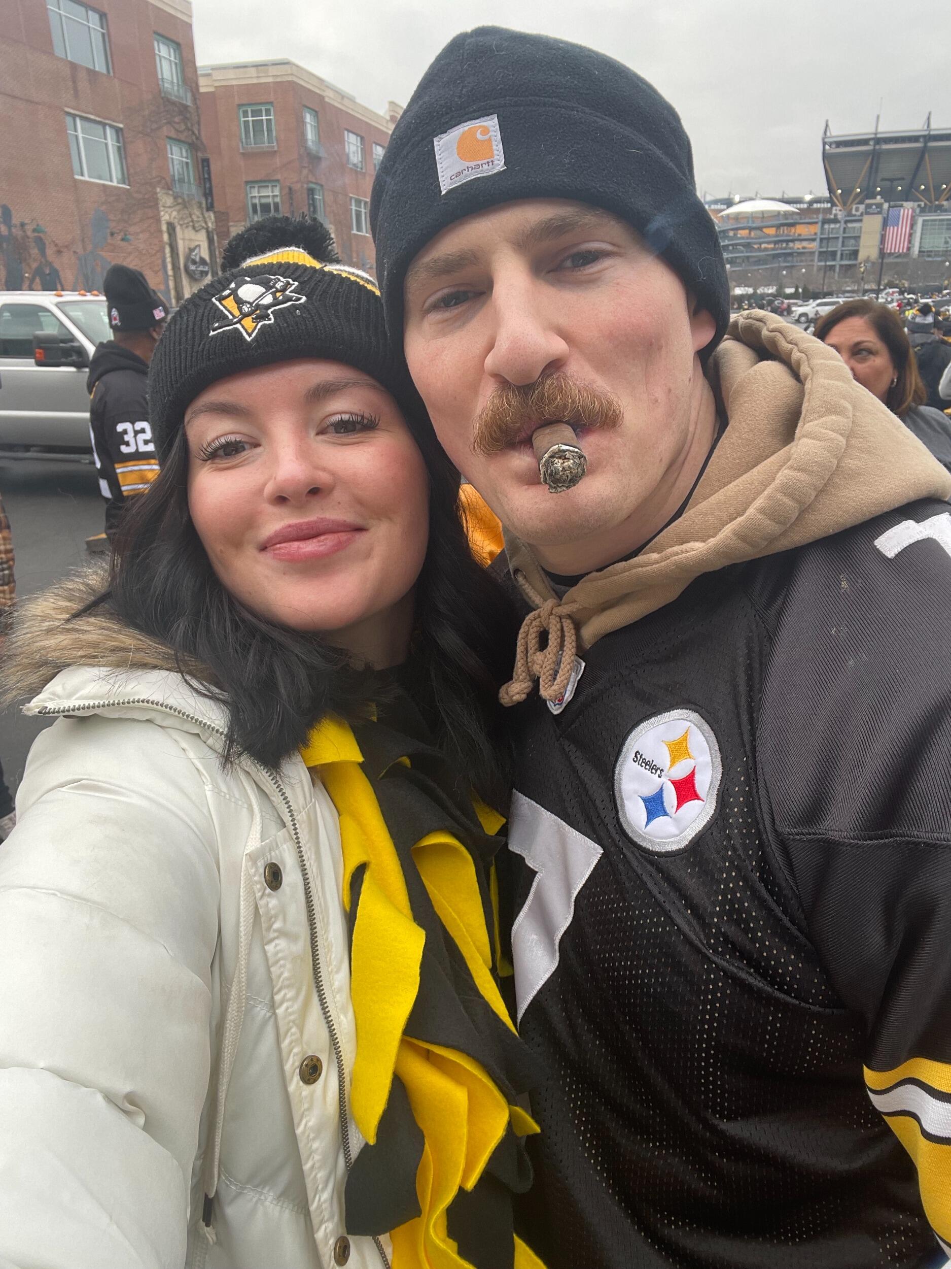 Emmi's first Steelers game on Christmas day as new fiancées! 