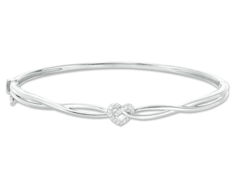 Sterling Silver Love Knot Bangle Bracelet – i925Jewelry