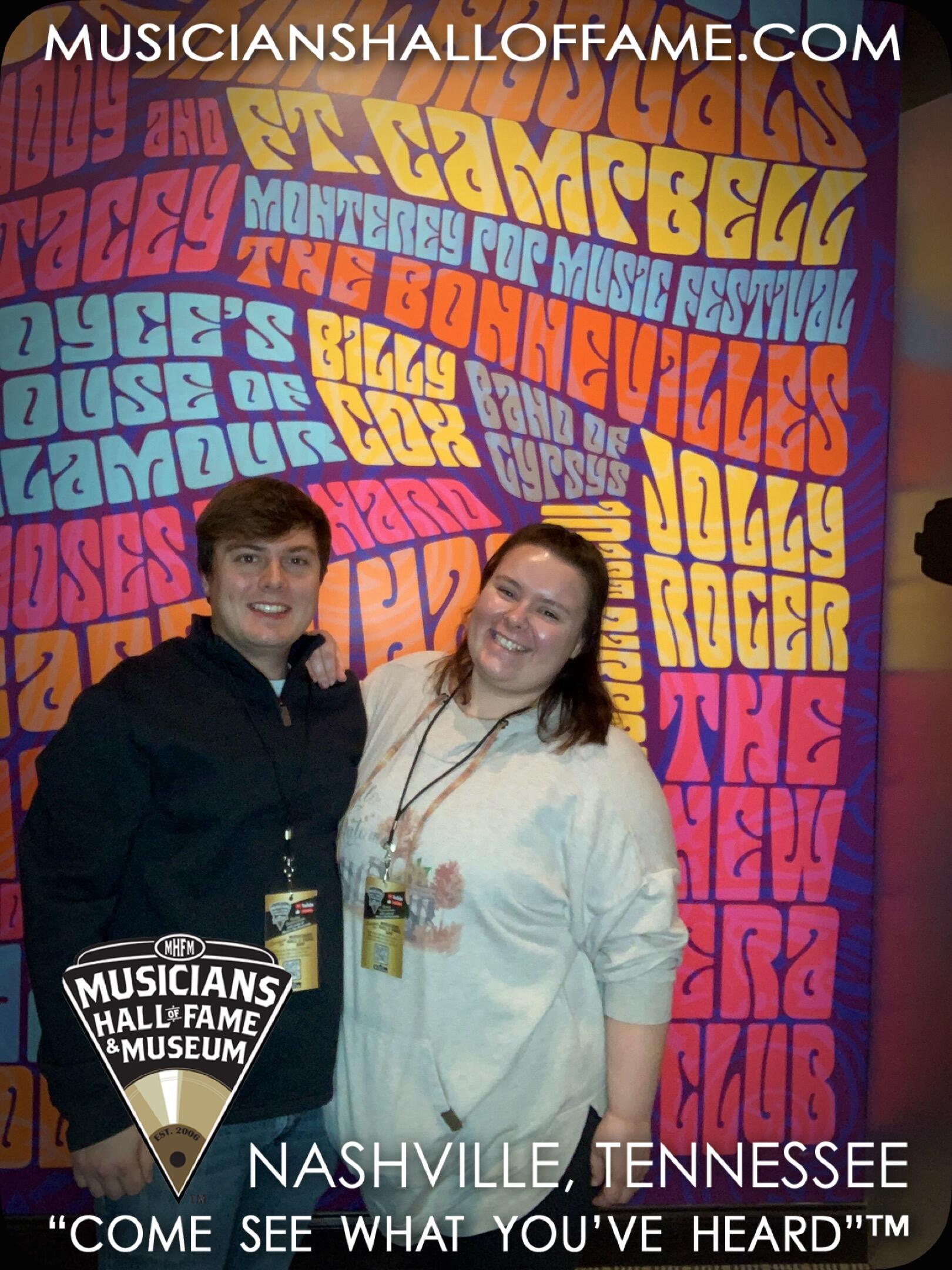 At the Musician’s Hall of Fame in Nashville, TN during our first vacation together.