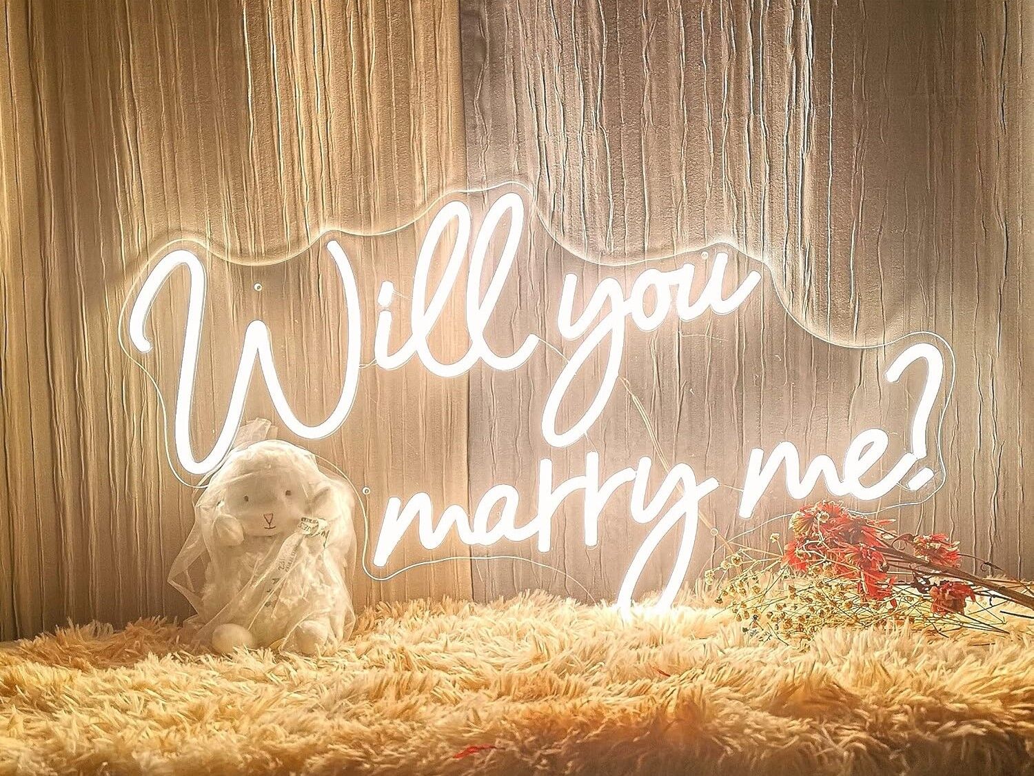 Will you marry me LED sign