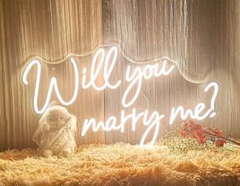 Will you marry me LED sign