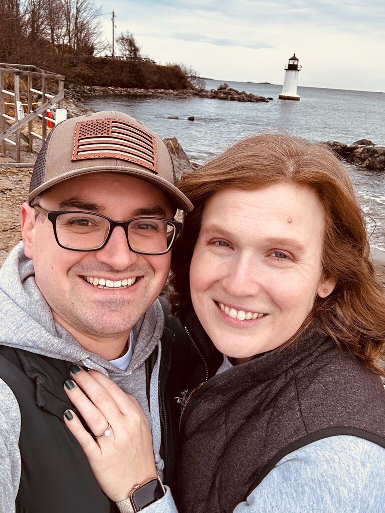 We technically got engaged 2 days prior, but decided to take some announcement selfies out at Winter Island Park in Salem :)