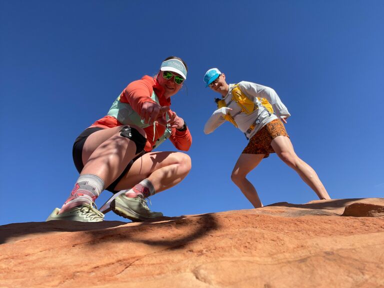 Ivy and Brian getting ready to drop 2023's hottest album. (Canyonlands National Park)