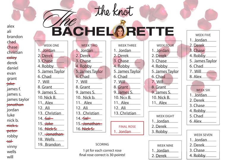Play Along With Our "The Bachelorette" Bracket