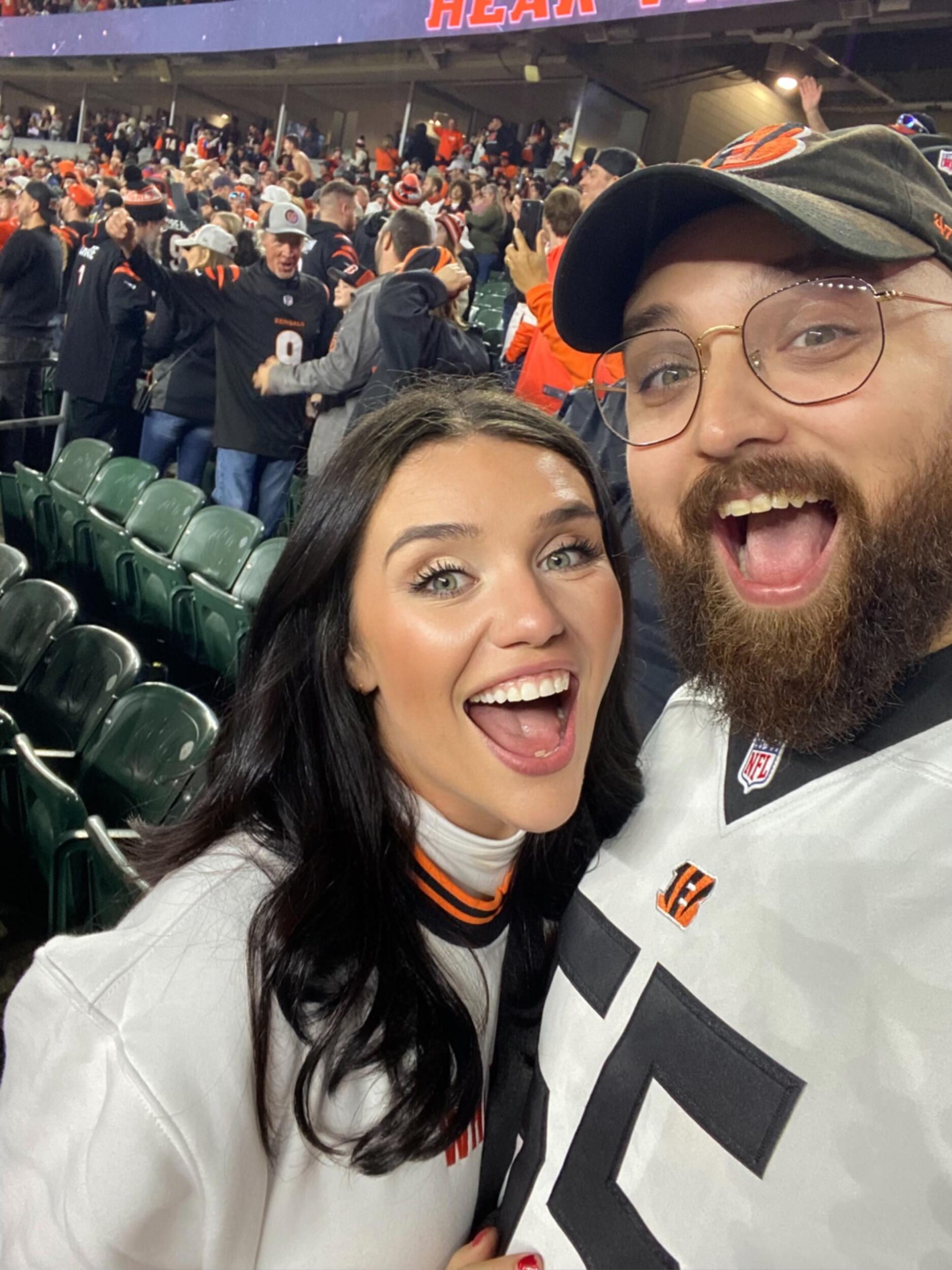 Our first Bengals game in Cincinnati! 
