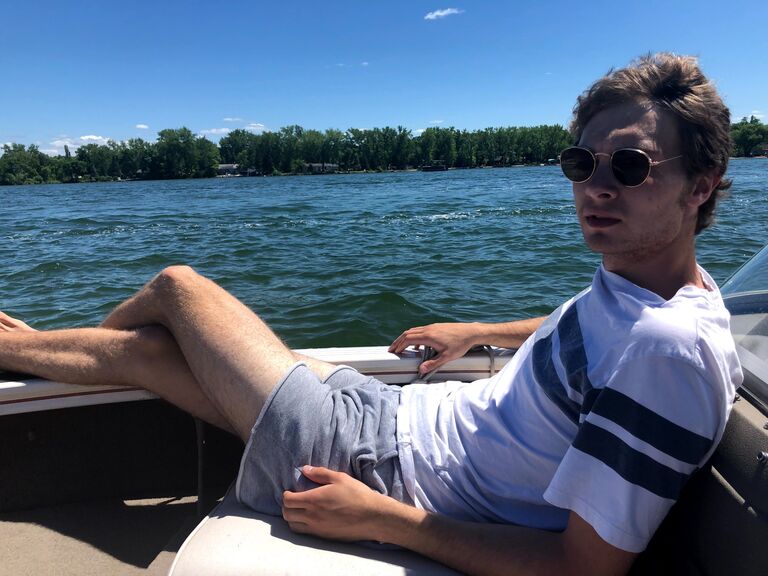I came home for memorial day weekend and Colin's parents came over to my parent's place for a BBQ. When they asked me where my boyfriend was, I let them know we had broken up at the beginning of the month. They responded "Oh no, sorry to hear that....you know Colin has been windsurfing a lot in Madison."
