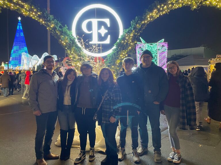 We enjoyed the beautiful lights with Abe's family!