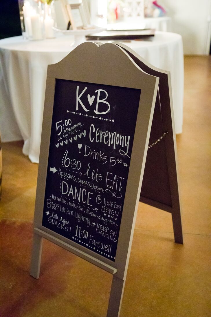 Diy Standing Chalkboard Wedding Program Display