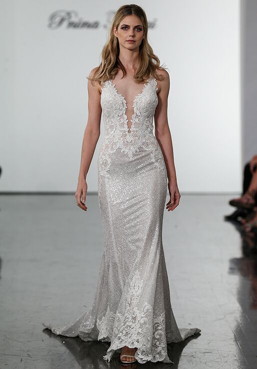 pnina tornai silver runway dress