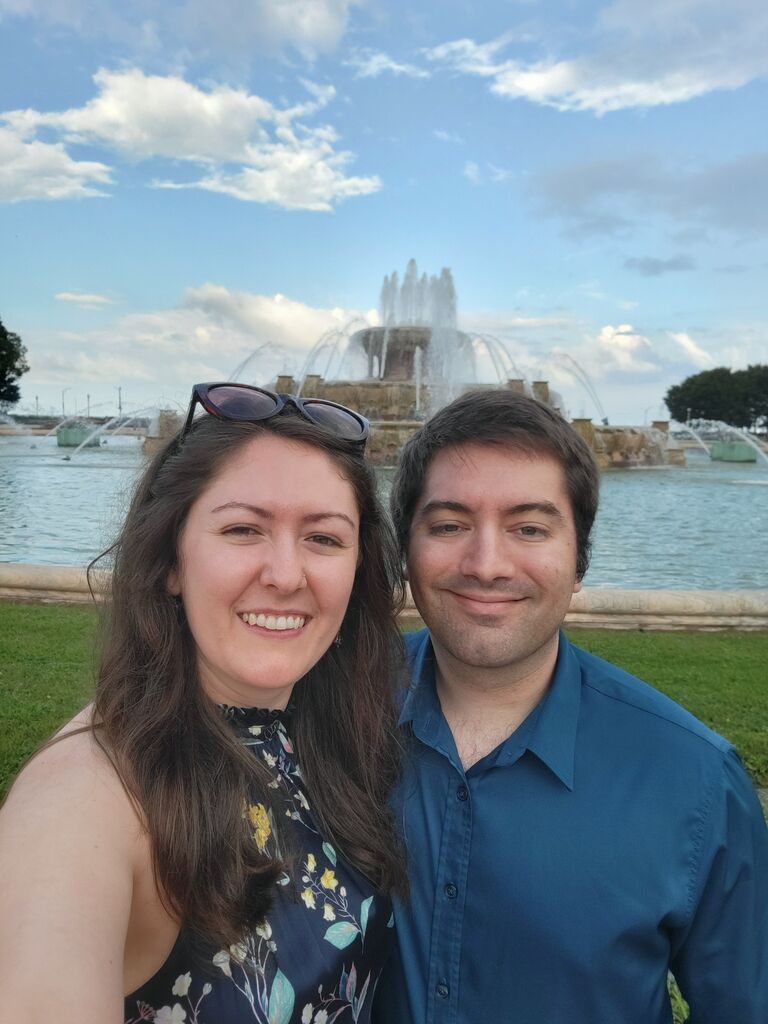 A picture at the Queen's Garden in Chicago, where Nik and Katie recently traveled for an orchestral performance and to see the city for the first time. We have had 12 eventful, fun years, great pictures, and unforgettable memories. We look forward to many more. 