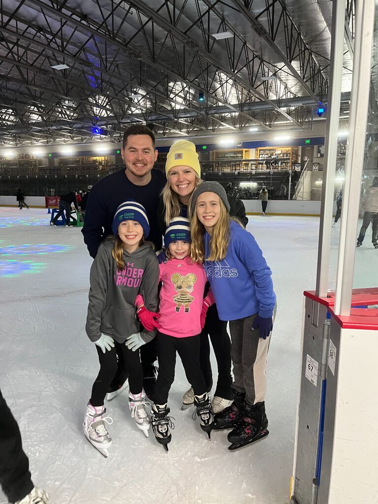 In our first roadtrip to Minnesota for Christmas, we went ice skating and I got to meet our junior bridesmaids! Maddi also showed off her skating skills!