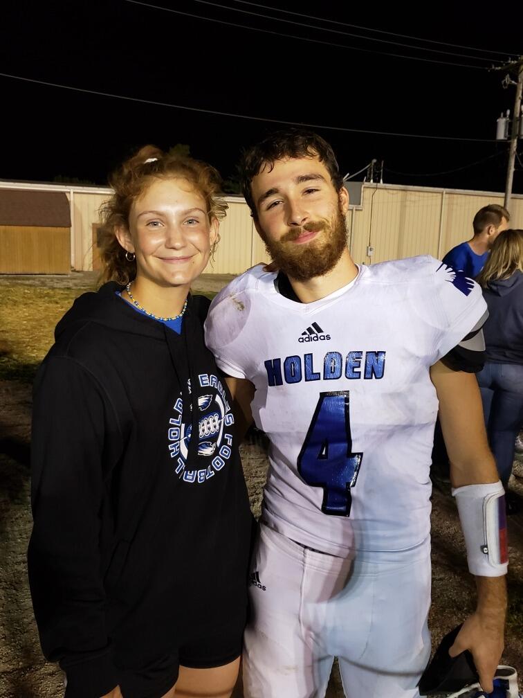 Peyton and Olivia after a senior year football game!