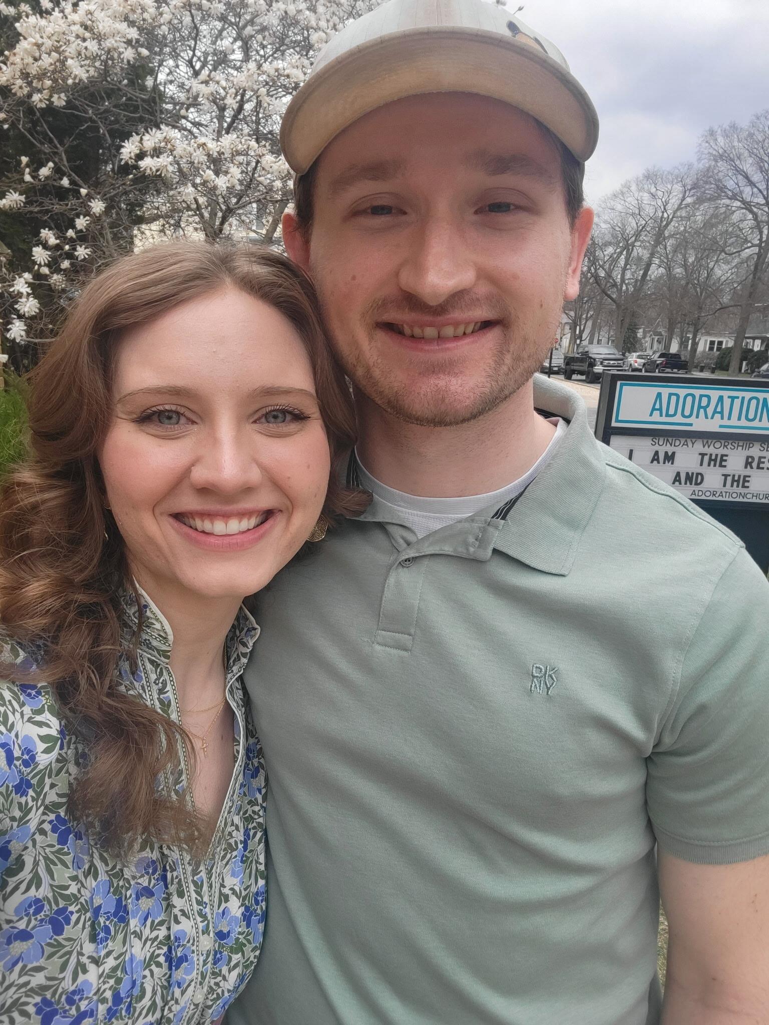 1st Easter together! (Cute outfits, by the way.)
