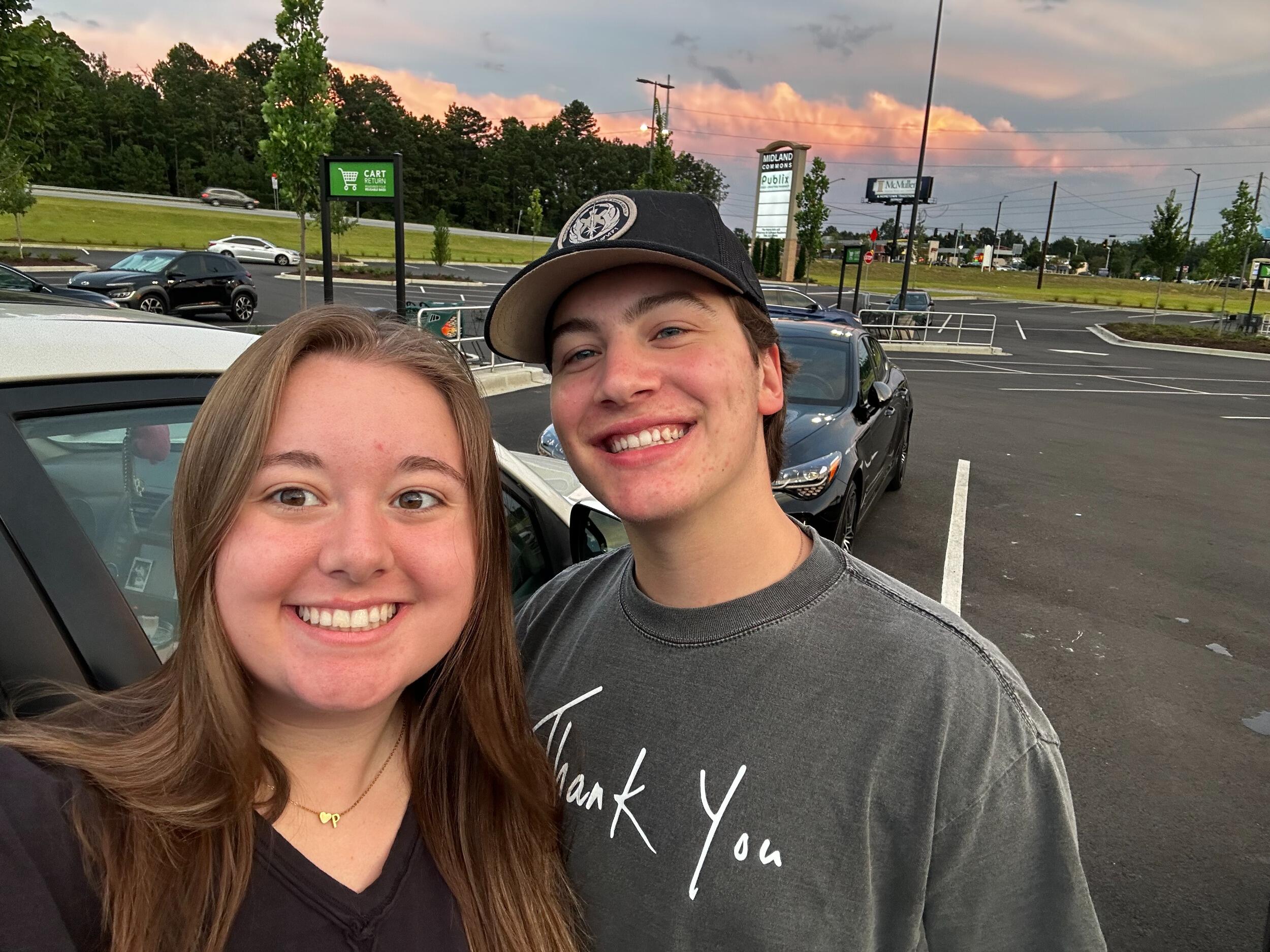 Our first year dating anniversary. Maggie was recovering from the terrible wisdom teeth removal surgery and all we could do is go to Publix and get sammies for dinner. Then watched TV and did a puzzle on the floor. It was still romantic!  