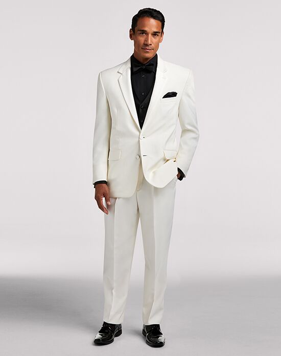 Men's Wearhouse Joseph & Feiss Ivory Notch Lapel Wedding Tuxedo | The Knot