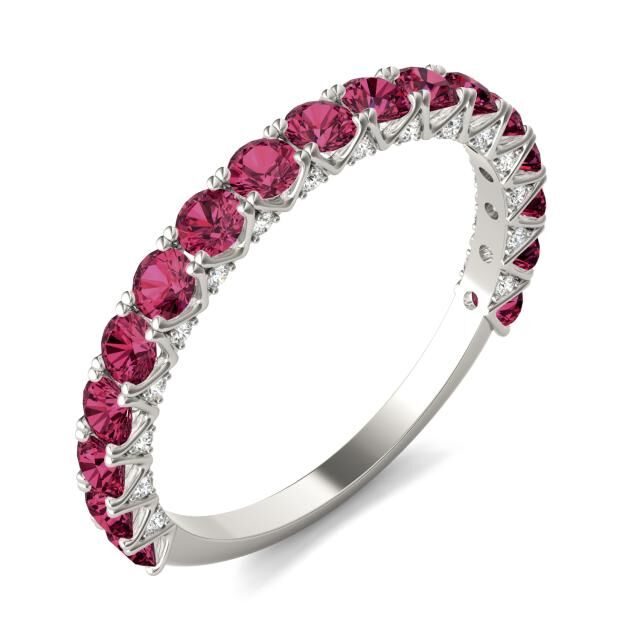 Ruby and diamond eternity ring for 40th anniversary gift. 