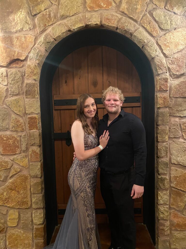 Sophomore year formal! Ariel finally got to wear her prom dress!