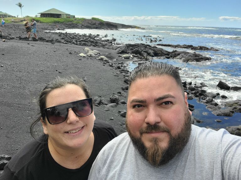 Black Sand Beach - Big Island HI Punaluʻu Beach, Hawaii