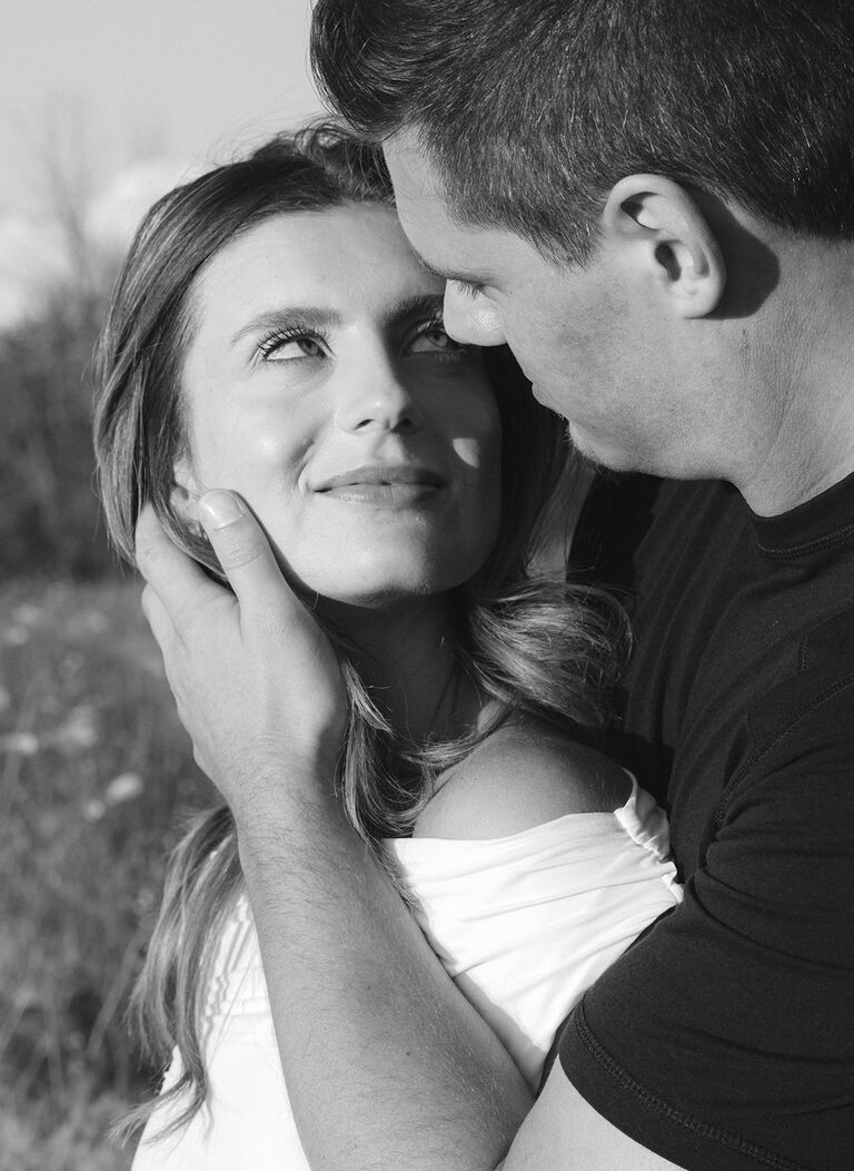 Jordan & Sara officially met in November of 2017 on a dating app.  Sara was attending the University of Wisconsin - Green Bay while Jordan was working full-time at his family's business.  With Sara not being from Green Bay, she decided to look through a dating app with her roommate during a wine night to see if anyone would stand out...which was a rarity to find a good one!  Meanwhile, Jordan's friends had created him a dating profile to mess with him and thankfully, he used it!  His profile said "If you ski or board, your foots in the door. Bait your own hook and we might having something".  Sara took the first leap of messaging Jordan saying she knew how to ski but it would be nice if he could teach her how to bait a hook.  Immediately after that message, the first date took place 2 weeks later. 