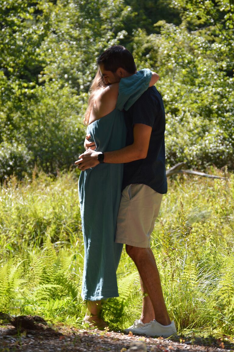 Engaged at Three Hammers Winery in Hawley, Pennsylvania