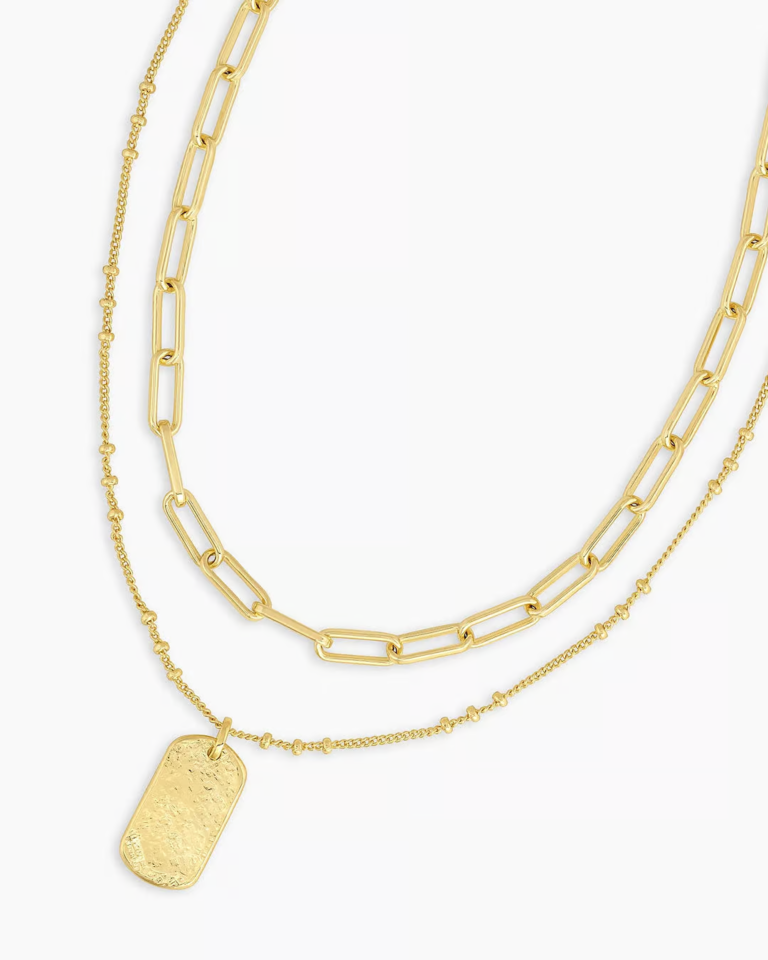 Gorjana gold layering necklace