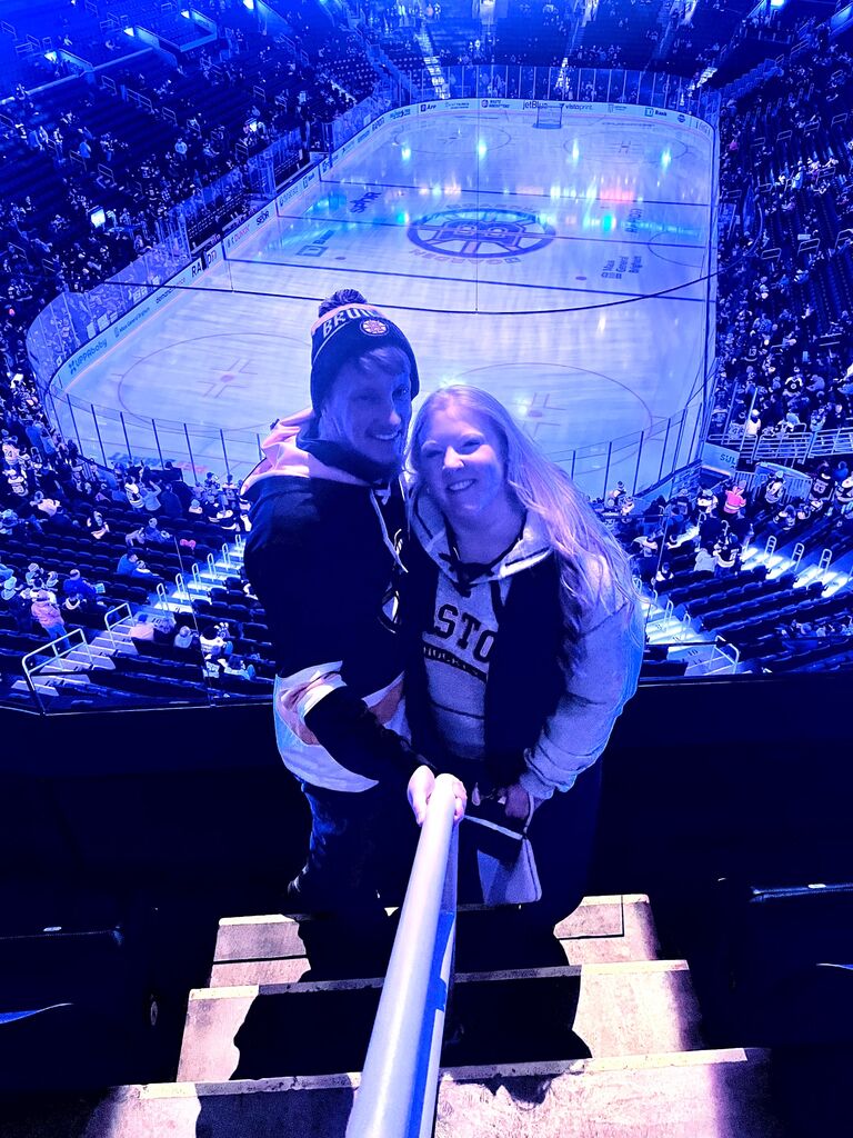 1st Bruins Game with the Bride's parents in Boston, MA