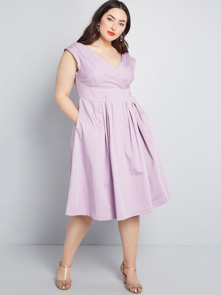 plus size lilac bridesmaid dresses